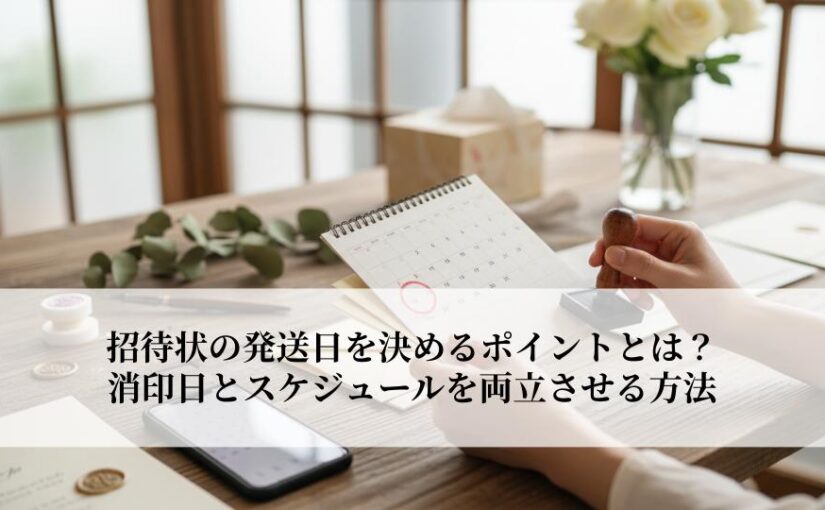 招待状の発送日を決めるポイントとは？消印日とスケジュールを両立させる方法